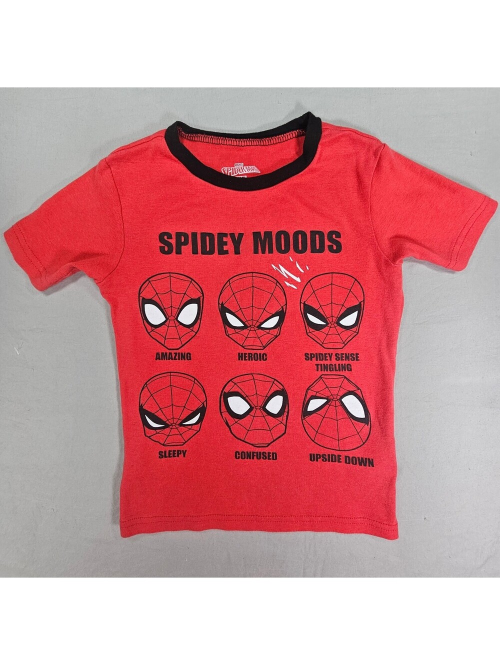 Marvel Spider-Man 'Spidey Moods' Kids Sleepshirt. 100% Cotton. Size 8. Kidcore